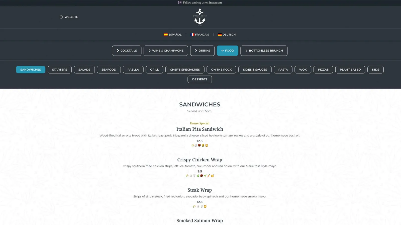 New website for popular restaurant, result