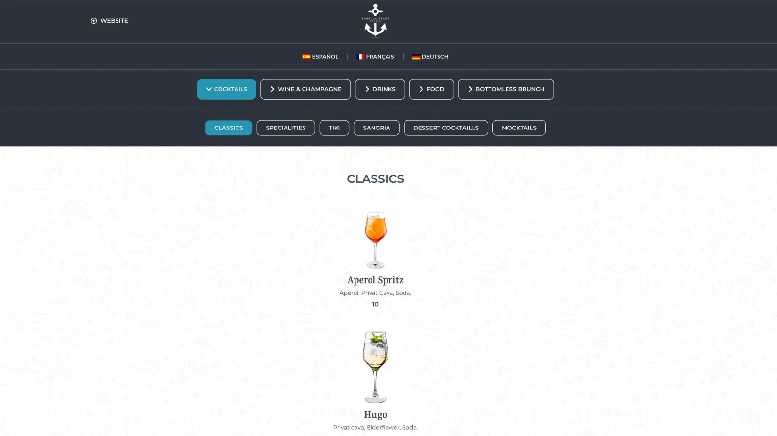 Restaurant booking system