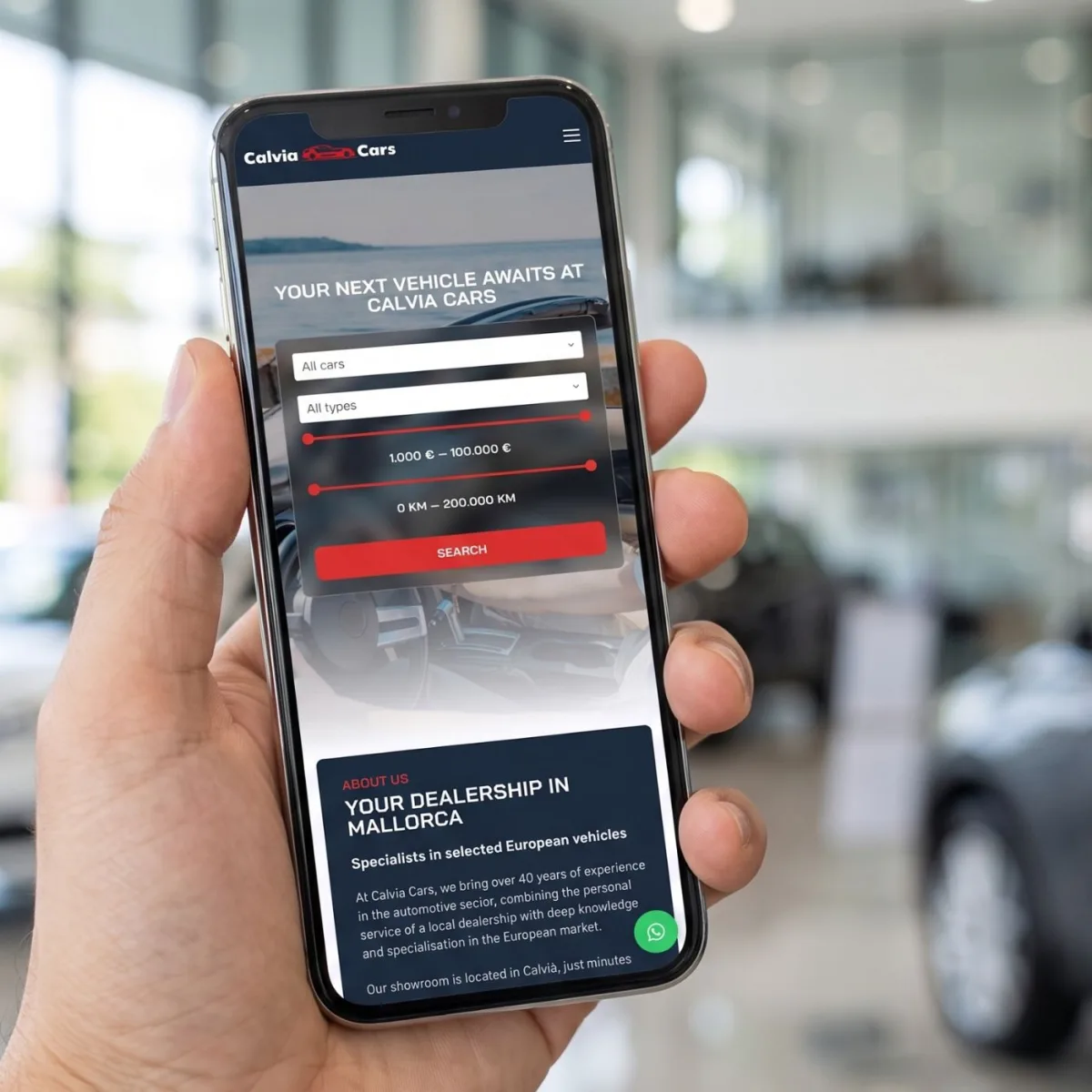 Calvia Cars website