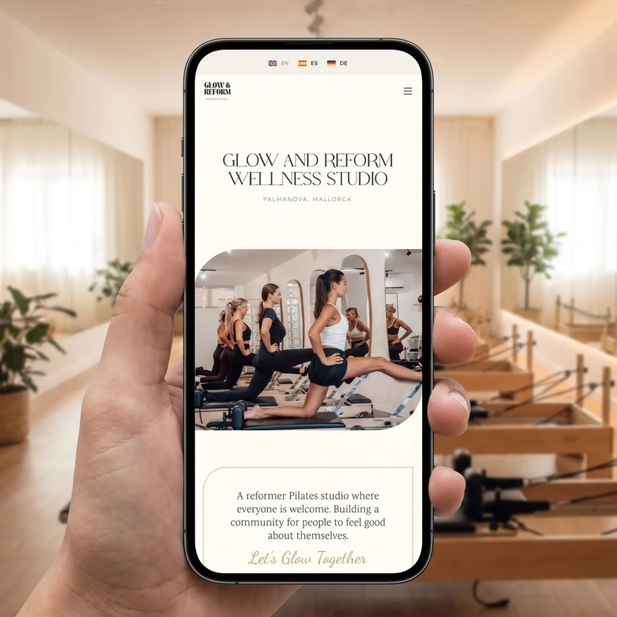 Glow & Reform website by Jayco Digital
