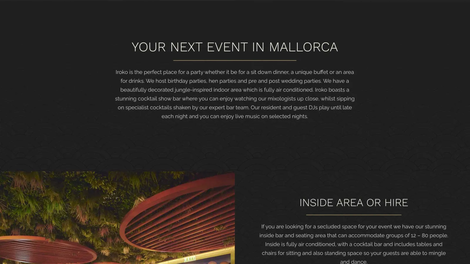 Iroko private events and spaces