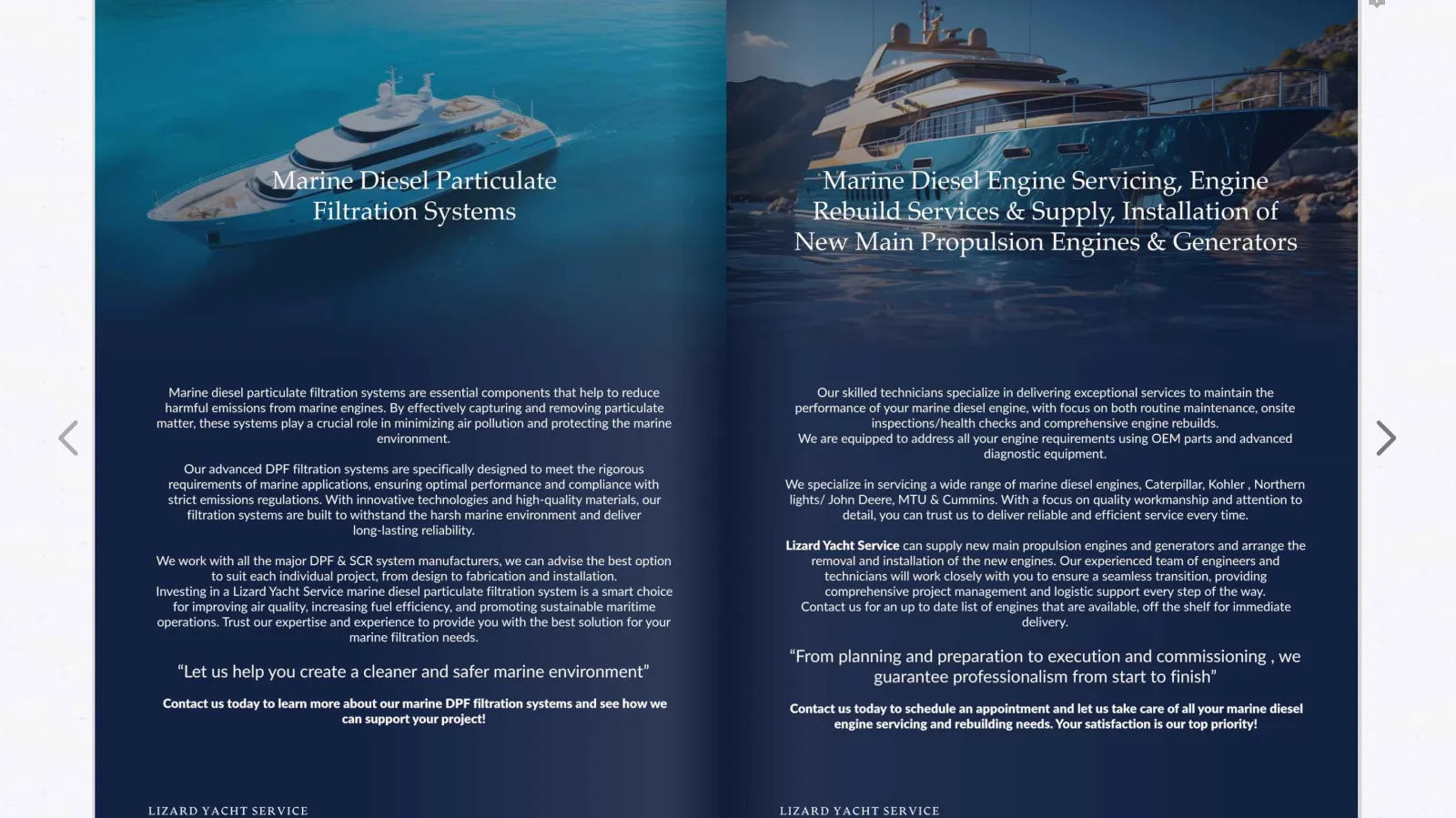 Website and interactive online brochure, Mobile