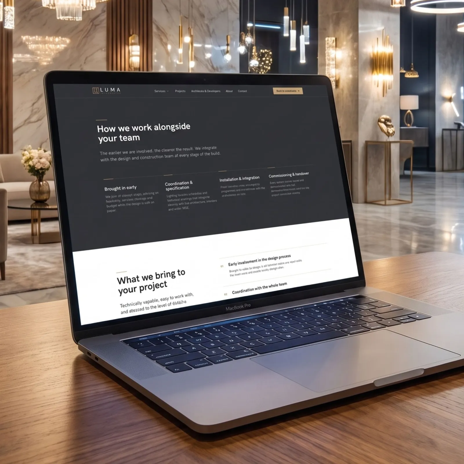 Luma Integration website, how we work alongside your team section