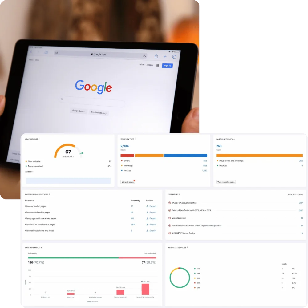 Technical SEO mockup by Jayco Digital